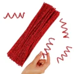 ANGEL CRAFT Chenille-Metallic Red 12" 25ct.