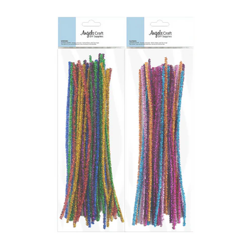 Angels Craft Chenille Stems Glitter [pk-40]
