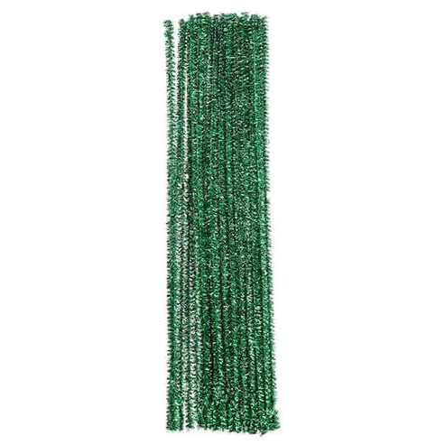 ANGEL CRAFT Chenille-Metallic Green 12" 25ct.
