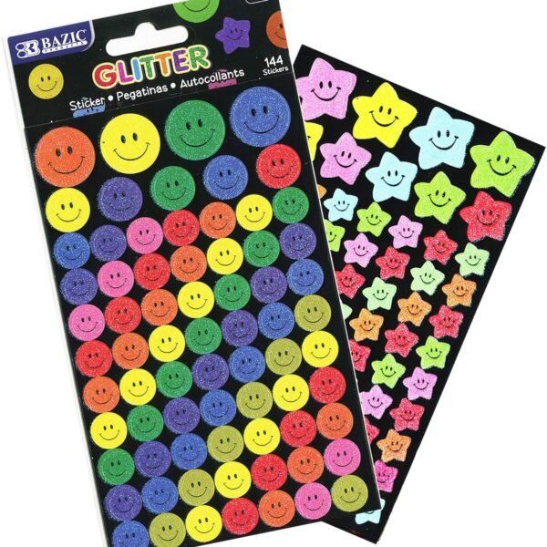 BAZIC GLITTER REWARD STICKER 144 STICKERS