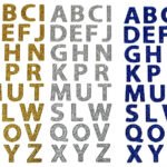 Alphabet Glitter Stickers, Puffy Shape