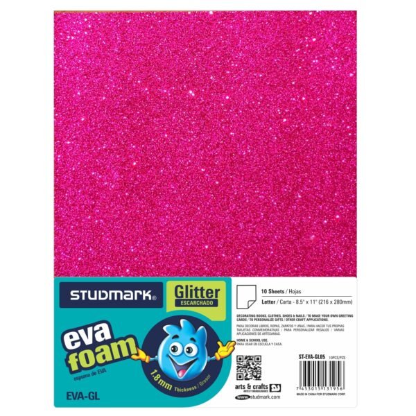 Foam sheet Glitter Fushia (each)