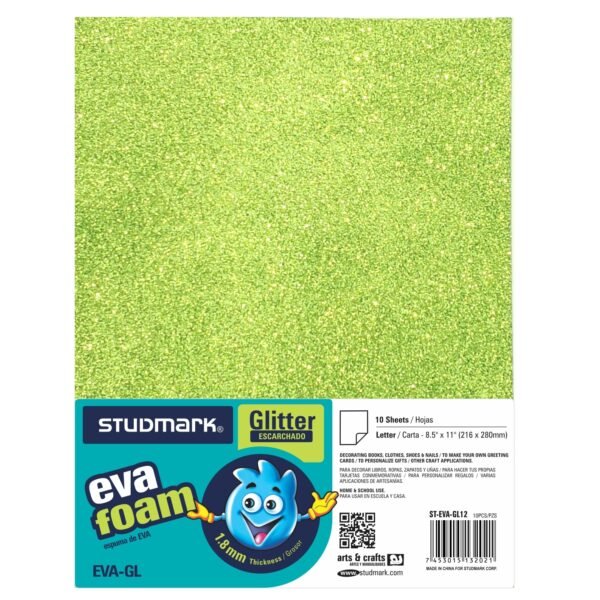 Foam sheet Glitter Green 20*30cm (each)