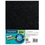 Foam sheet Glitter Black (each)