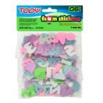Tody foam shapes letters T004GS 160pcs