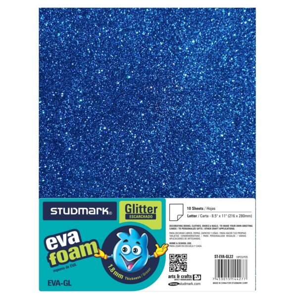 Foam sheet Glitter Dark Blue (each)