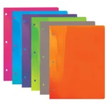 BAZIC Translucent 2-Pocket Poly Portfolio