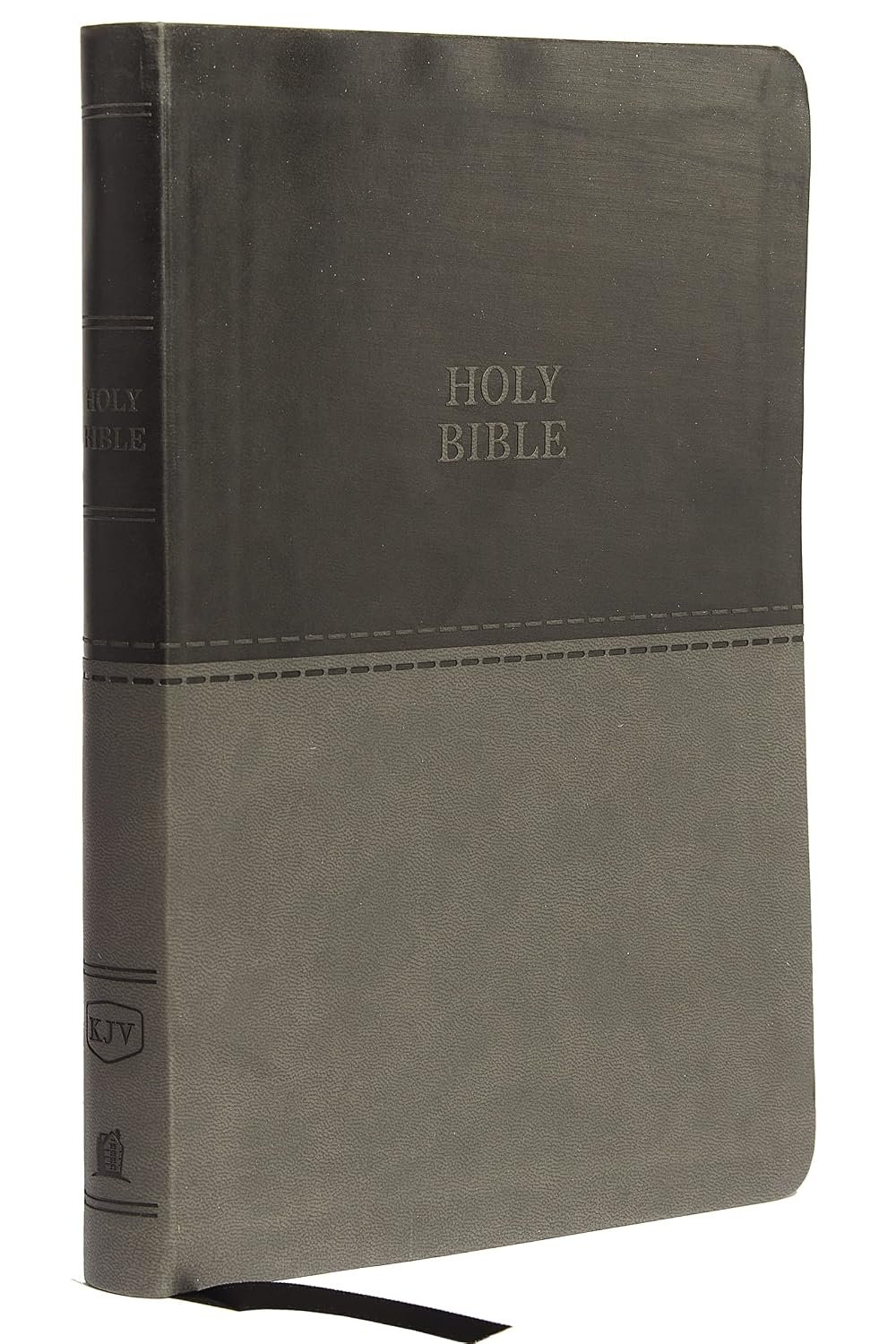 9780718098001.jpg KJV Holy Bible: Value Large Print Thinline, Gray Leathersoft, Red Letter, Comfort Print: King James Version - Image 1